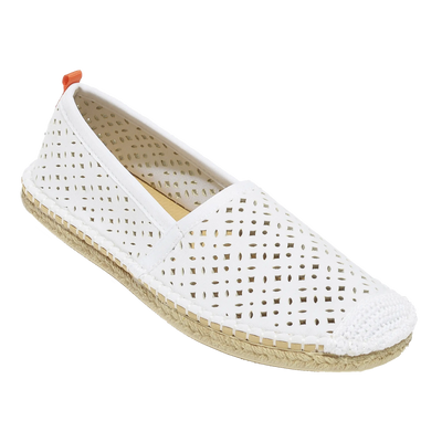 WHITE EYELET - WOMENS BEACHCOMBER ESPADRILLE Sea Star Beachwear