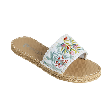 SPARTINA 449 QUEENIE TOPIARY EMBROIDERY - WOMENS CABANA SLIDE