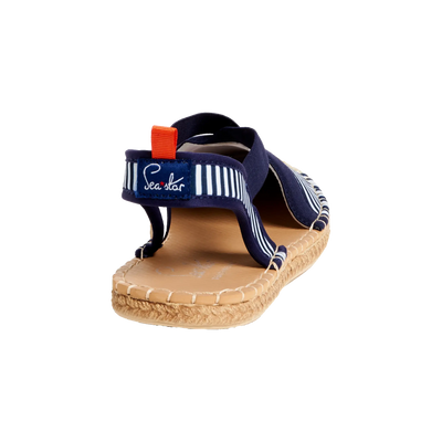 NAVY/WHITE MICROSTRIPE - WOMENS SEAFARER SLINGBACK Sea Star Beachwear